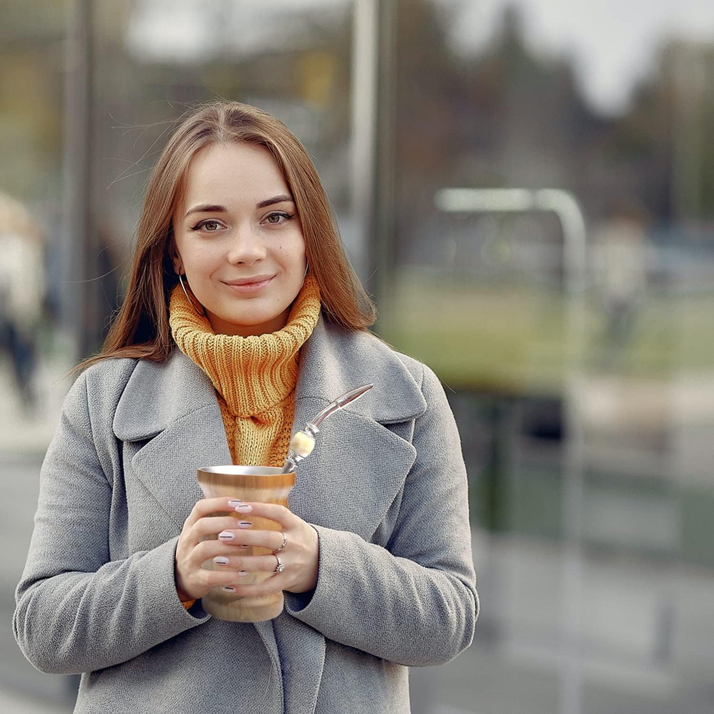 Reusable Bombilla Yerba Mate Straw - Stainless Steel Removable Spoon Style Filter with a Beautiful Bead - Metal Straw for Drinking Loose Leaf Tea, Coffee, Cocktails - Includes Cleaning Brush by Beruth