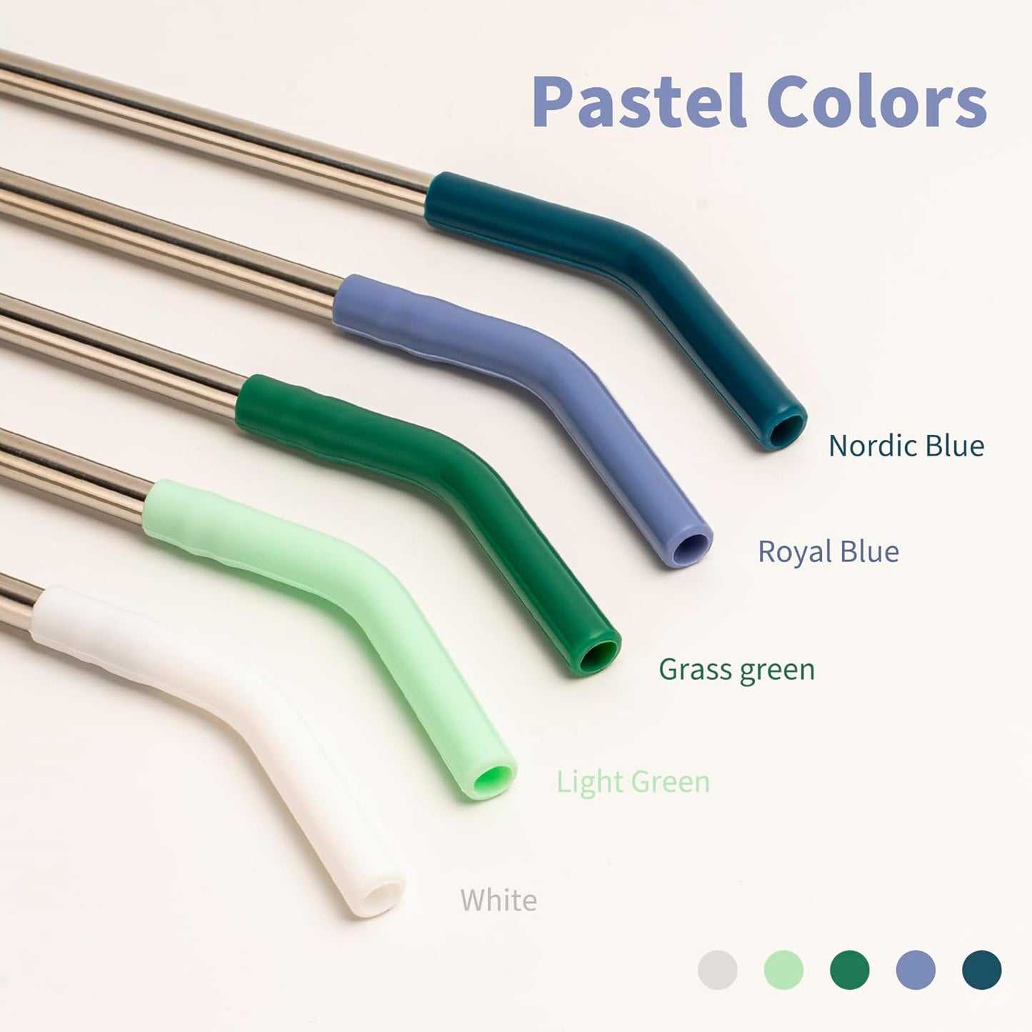 Stainless Steel Straw for 40 oz Stanley Tumbler Cup，Straight Reusable Metal Straws with Silicone Tips & Cleaning Brush for 40 oz Tumbler,1 Portable Bag