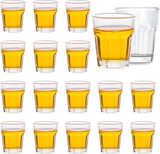16 Piece Shot Glasses Set 50ML/1.5oz.Small Espresso and LiquorGlasses for Whiskey TequilaVodka, Thick Glass Cups forPotter Style Cocktails Bar Party