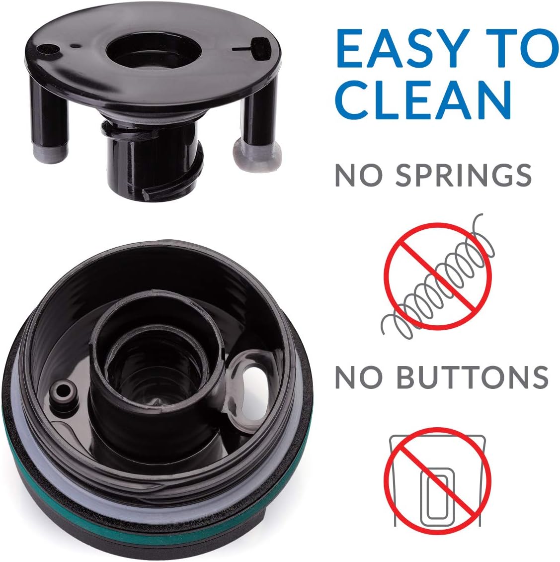 Cupture TWIST-TOP Vacuum-Insulated Stainless Steel Travel Mug, 16 oz, Winter White