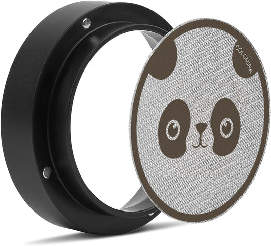 58mm Espresso Accessories Kit, Dosing Funnel and Puck Screen Set, Magnetic Coffee Funnel, 58.5mm Reusable Espresso Puck Screen, Espresso Tools(Panda)