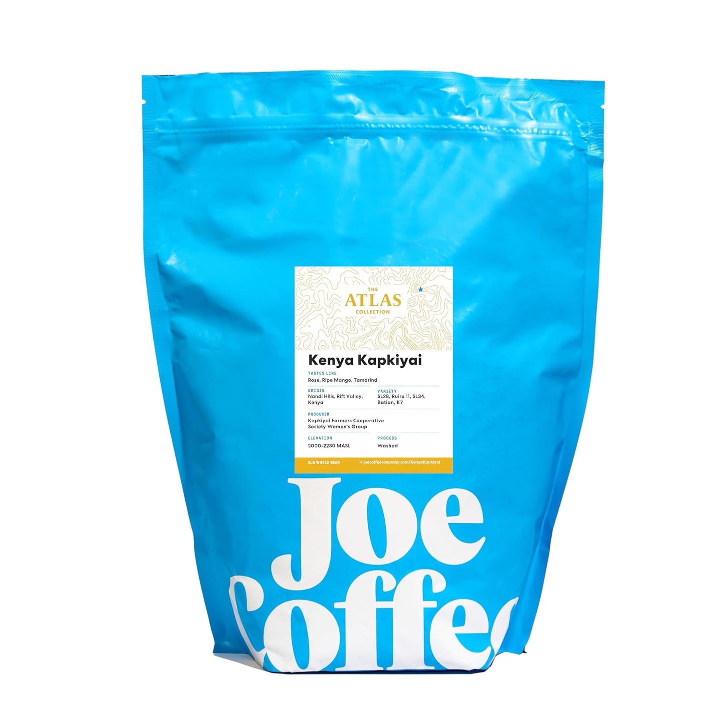 Joe Coffee Company - Kenya Kapkiyai Ground Specialty Coffee, 2 lb Bag | Women-Produced, NYC Roaster, Rainforest Alliance Certified, Kosher, Climate-Friendly