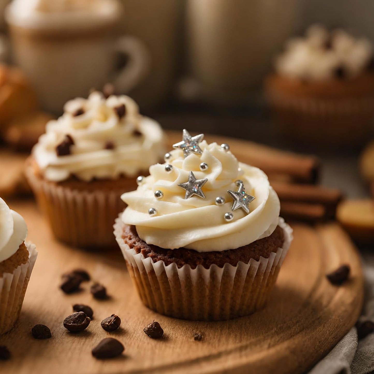 Twisweet Silver Sprinkles, Edible Silver Stars for Cake Decorating, Sugar Sprinkles for Baking, Mix Size Silver Candy, Cake Topper Ice Cream Cupcake Cookie Toppings Dessert Decorations, Christmas Wedding Birthday Party Supplies (130g/4.58oz)