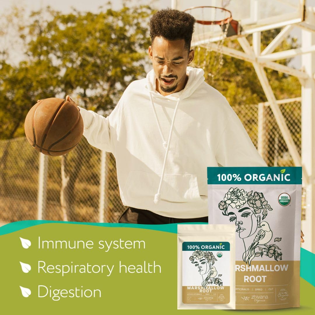 Organic Marshmallow Root Tea – Loose Cut Althaea officinalis – 4 oz