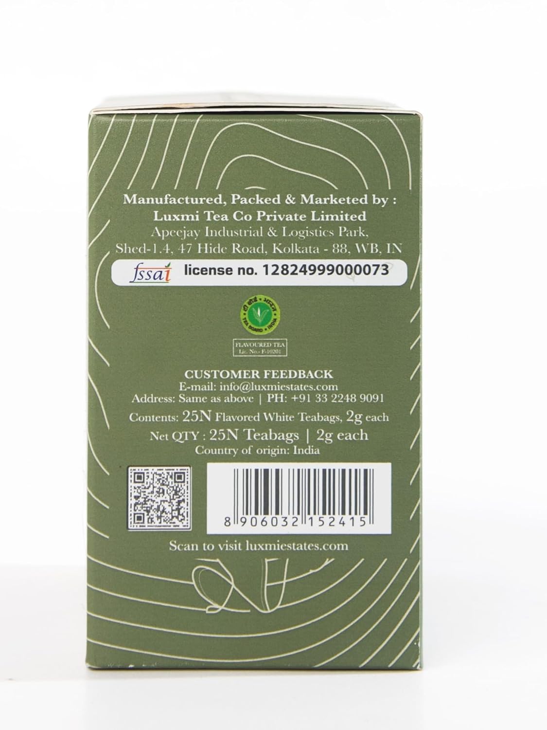 Luxmi Estates Lavender Valley Organic Lavender Tea (25 Tea Bags) Low Caffeine Tea Bags For Sleep, Relaxing, Calming, and Stress Relief, With Certified Organic Darjeeling Makaibari White Tea