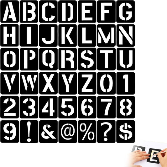 42 Pcs 3 Inch Letter Stencils,for Crafts Reusable,Letter Stencils 3 Inch,for Painting,for Painting On Wood, Wall, Fabric, Rock, Sign, DIY Art Projects