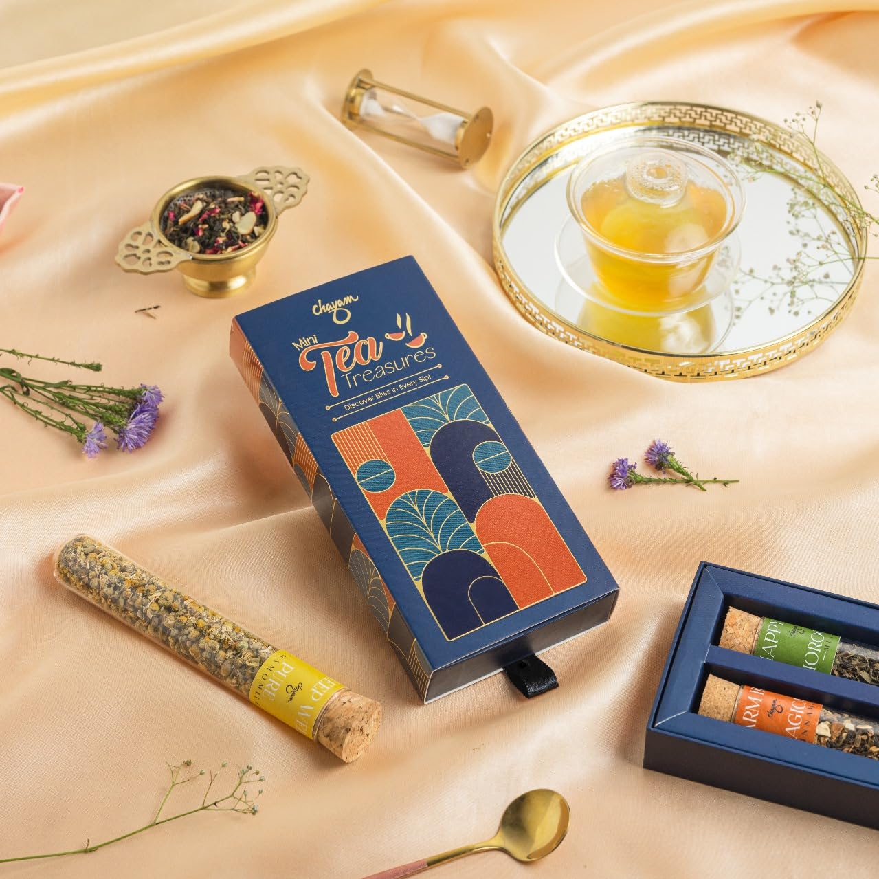 CHAYAM Tea in Tubes Gift Set – Special Tea Surprise | Spiced Ceylon Cinnamon & Moroccan Mint Herbal Blend | Best Present for Tea Lovers