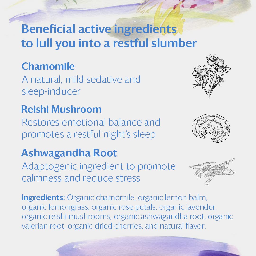 Grace Farms Wellness Organic Tea Blend Variety Box (12 Enveloped Sachets) | BREATHE, REST, REVIVE, and SETTLE | 3 Sachets of Each Tea With Adaptogens | Fairtrade & Kosher | Gives Back 100% of Profits