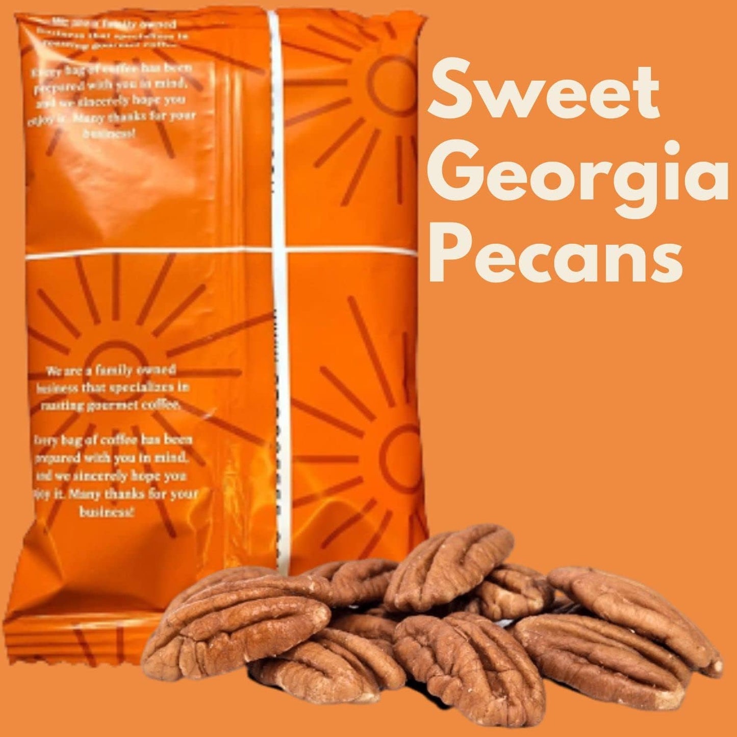 Sarasota Coffee Ground Packets | Gourmet Flavored Medium Roast Grounds Packs | Southern Texas Butter Pecan | Low Acid Mold Free Bulk Individual Pouches for 12 Cup Coffee Maker | 2 oz Bags, 12 Count