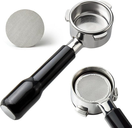 54 mm Bottomless Portafilter with Puck Screen, 3 Ears Espresso Portafilter Compatible with Breville Barista Express Machines,Stainless Steel Por tafilter and ABS Handle for kitchen