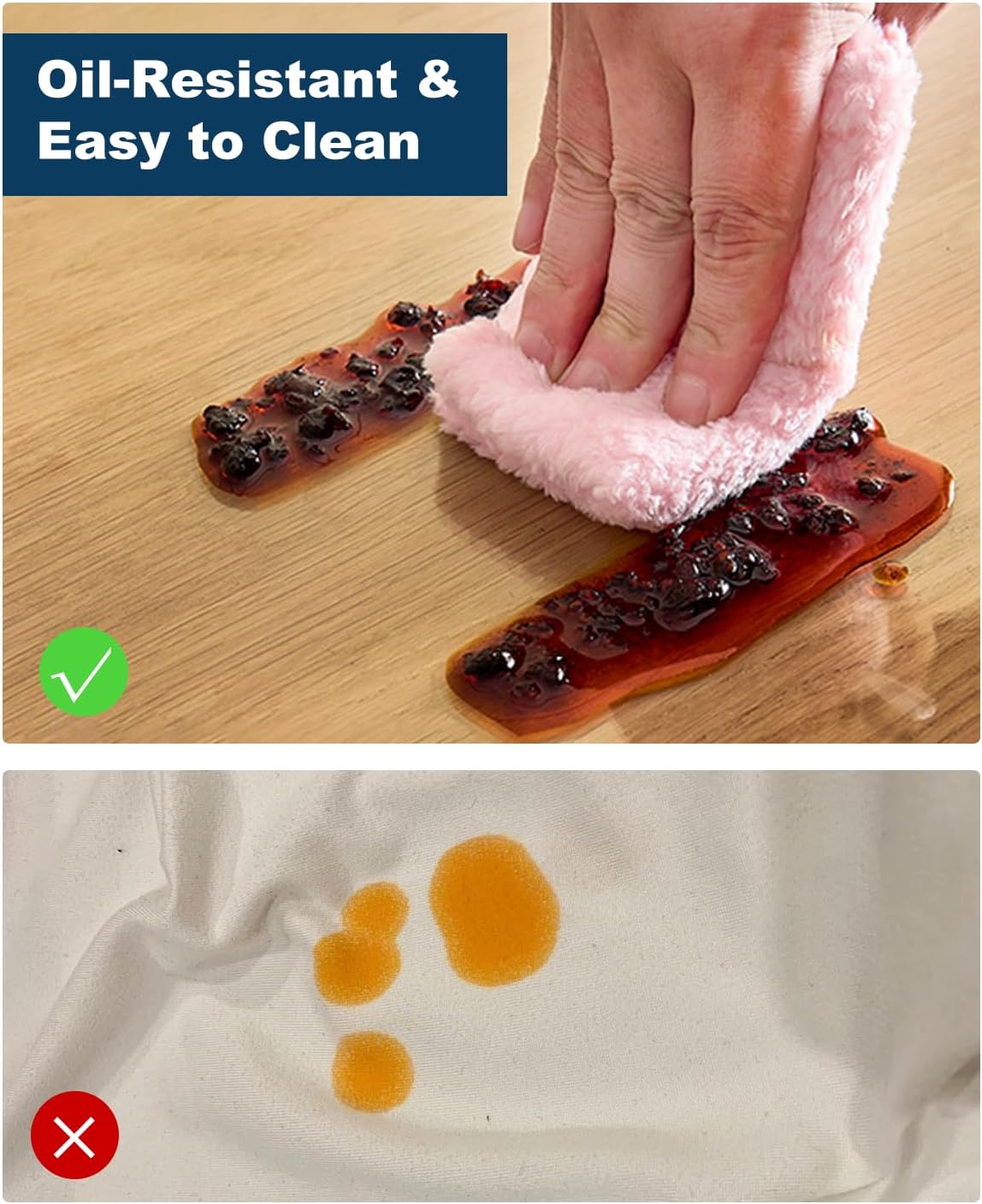 Crystal Clear Plastic Table Cover Protector, 30" x 60" Spill Resistant Easy Flat PVC Desk Pad Mat, 1.5mm Thick Rectangle Vinyl Table Top Protector for Dining Room Table, Office, Dresser