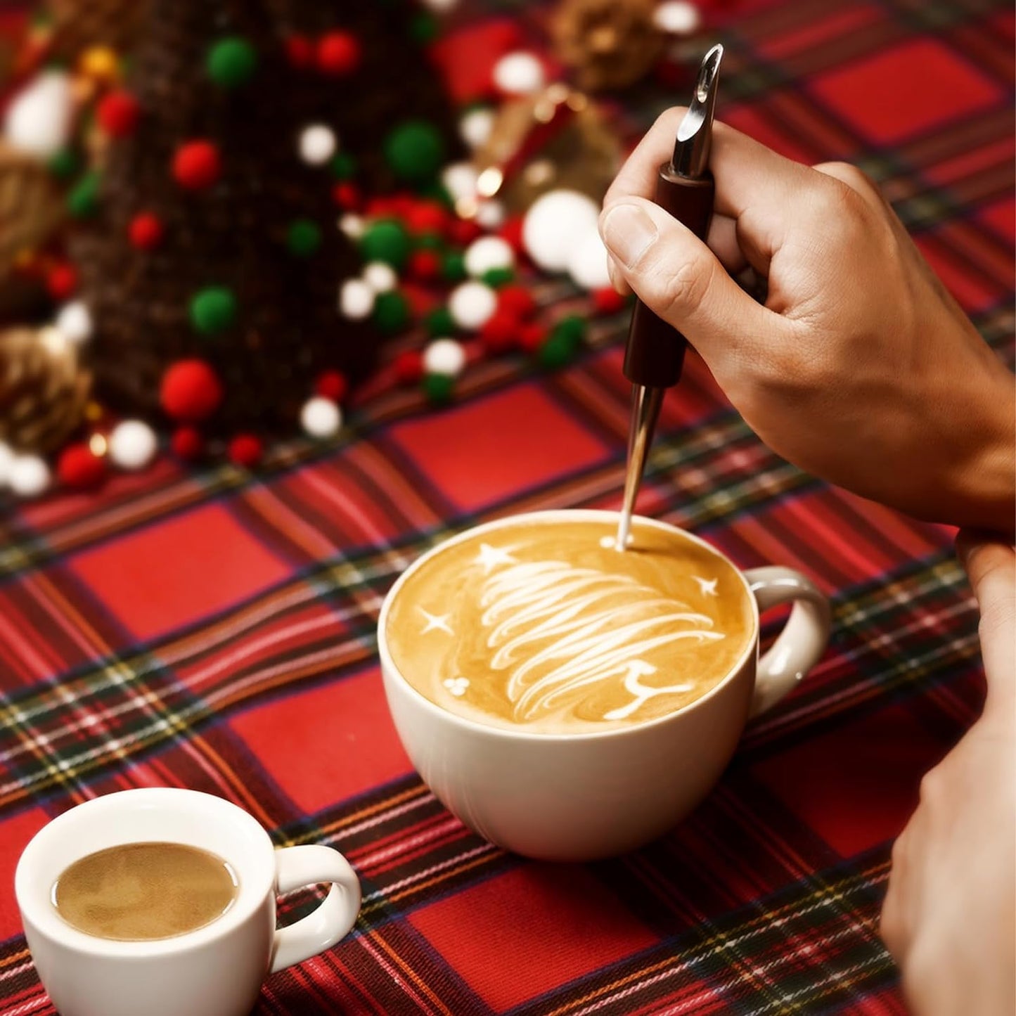 MHW-3BOMBER Latte Art Pen for Barista, Rosewood Coffee Art Pen for Latte/Cappuccino/Macchiato, Espresso Art Tool, CN5400R-OS