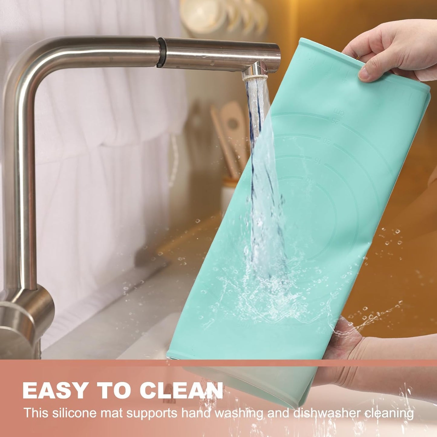 uxcell Silicone Pastry Mat, 27.5" x 19.7" Silicone Baking Mat with Measurements, Non-Stick Dough Rolling Mat for Making Pastry Cookies Bread Pizza White