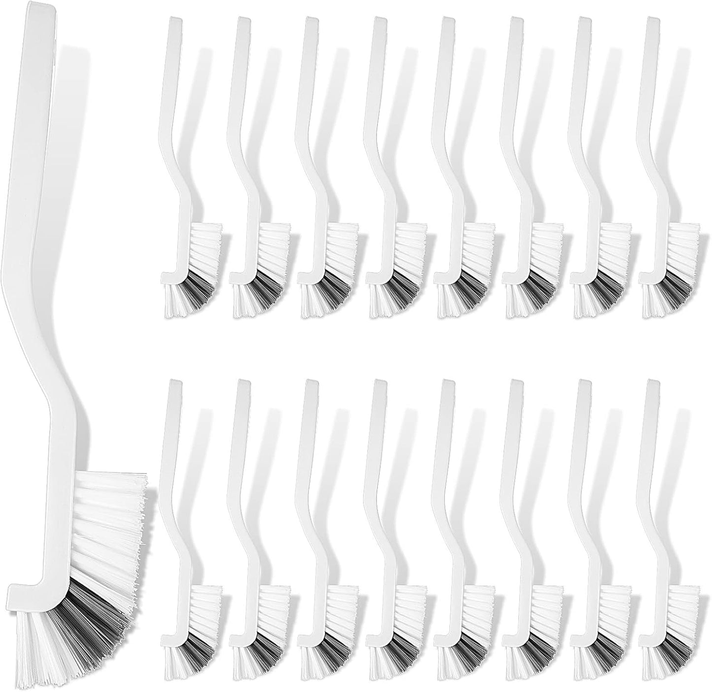 Yinkin 24 Pcs Kitchen Scrub Brush Bulk Sink Bathroom Edge Corner Cleaning Brush Right Angle Mini for Grout Household Dishwasher Tile Lines Window Track Deep Cleaning with Stiff Bristles