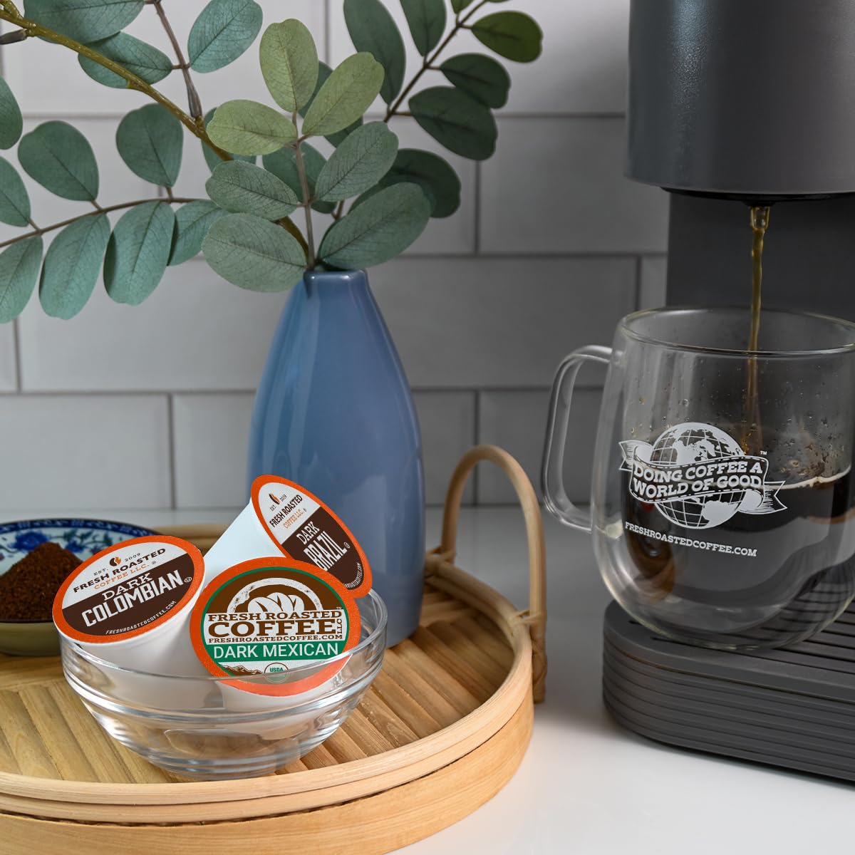 Fresh Roasted Coffee, Dark Roast Big Box Variety Pack, K-Cup Compatible, 144 Count