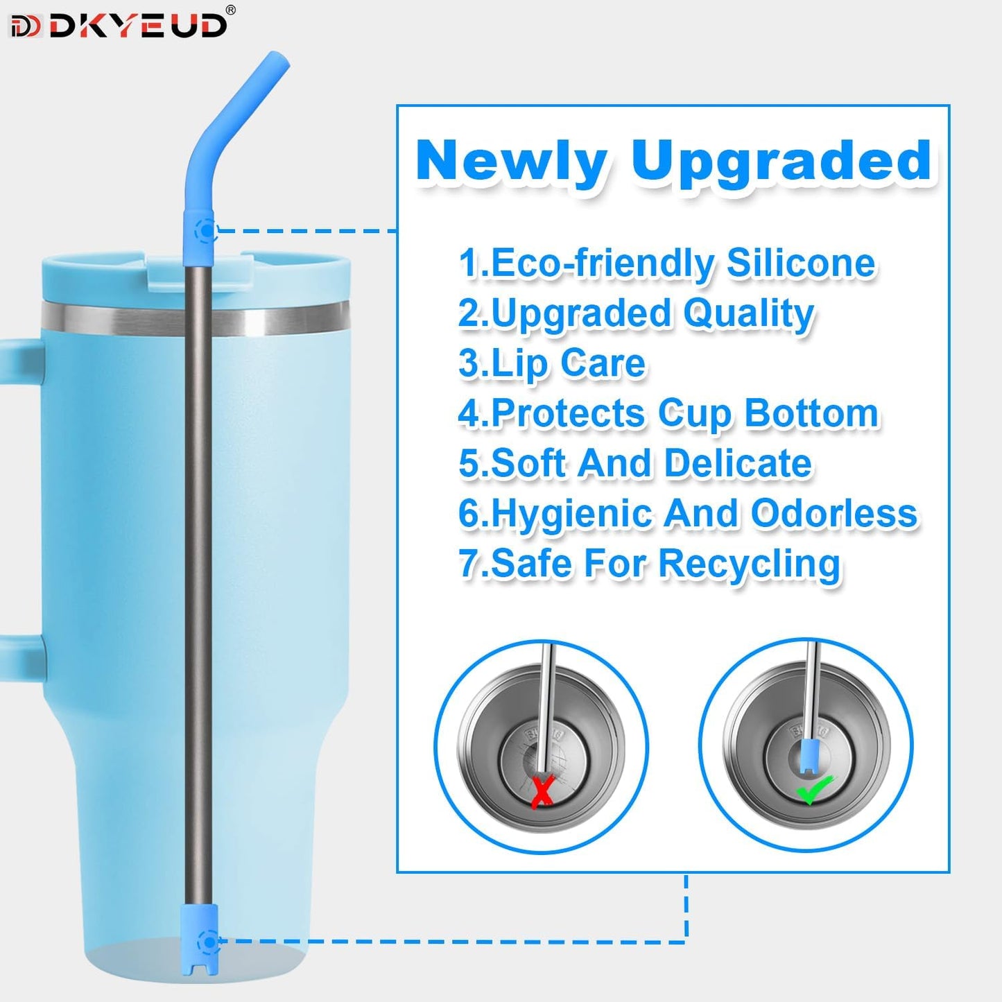 Quality Upgraded 8.5In Medical Grade Pure Titanium Straw Set 1PCS, Corrosion Resistance, No Metal Flavor, BPA Free, Eco-Friendly Metal Straws Reusable, Lightweight,Suitable For Sensitive Bodies