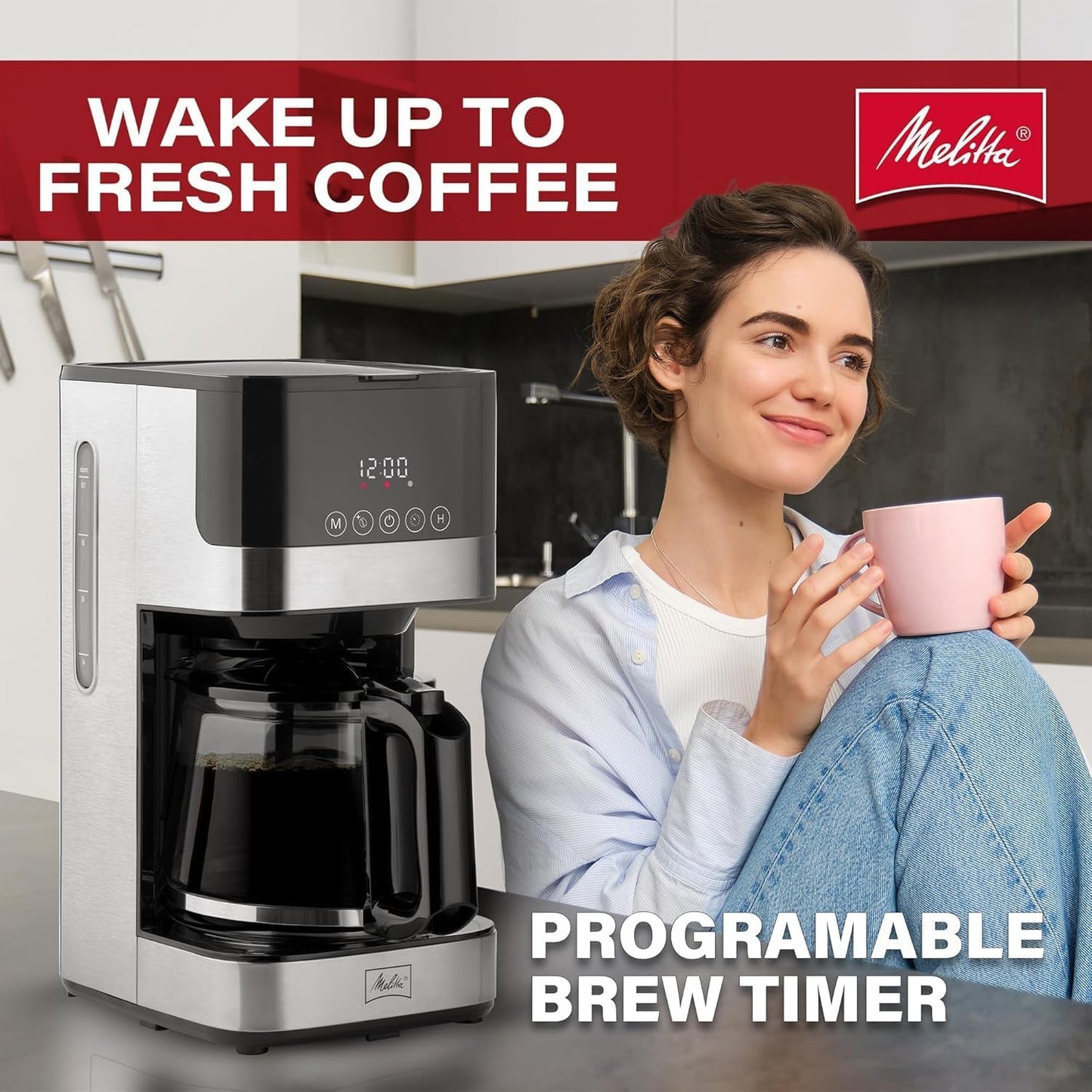 Melitta Aroma Series Programmable Drip Coffee Makers Parent (Aroma Tocco Glass Black 10 Cups)