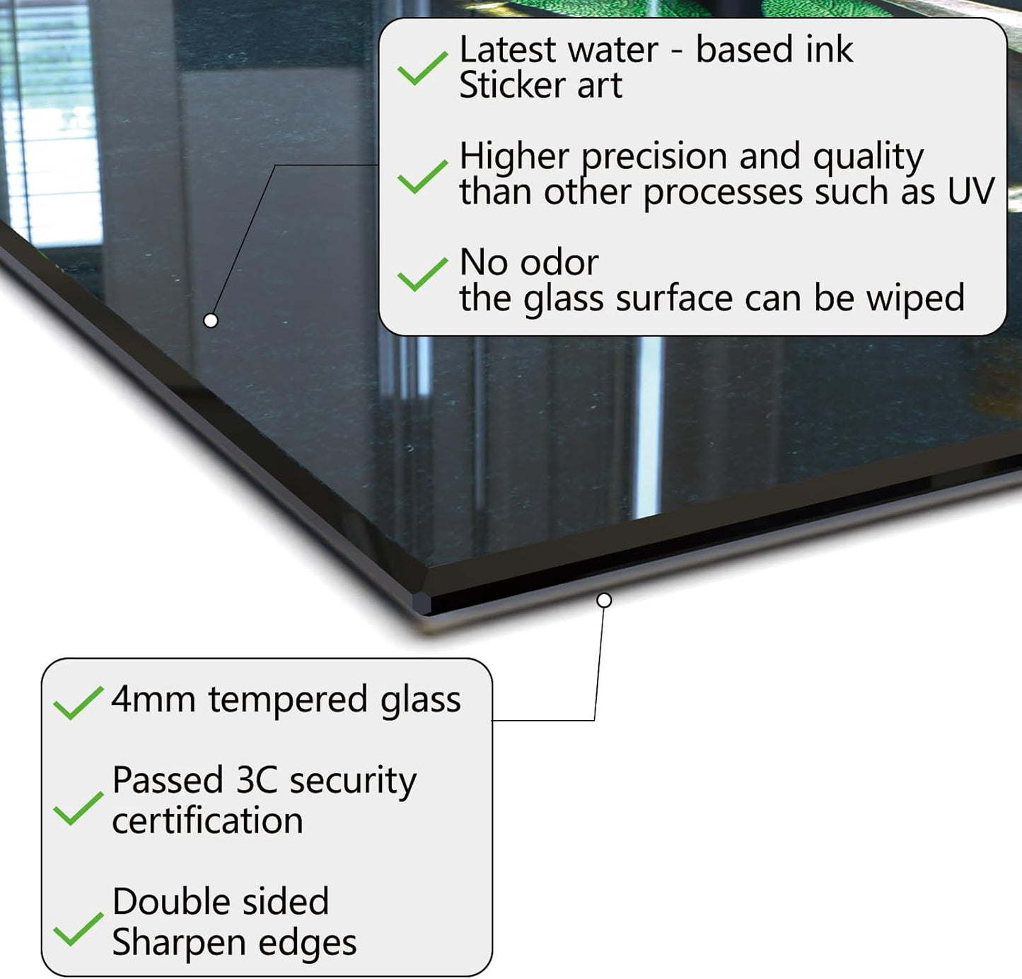 DAIFURONGE Spice Tempered Glass Backsplash For Kitchen Behind Stove,Stove Backsplash Top Cover,Easy to Clean Glass Splashback, Sink Cover Splash Guard,Home Kitchen Wall Decor (30"x14"(76.2x35.56cm))