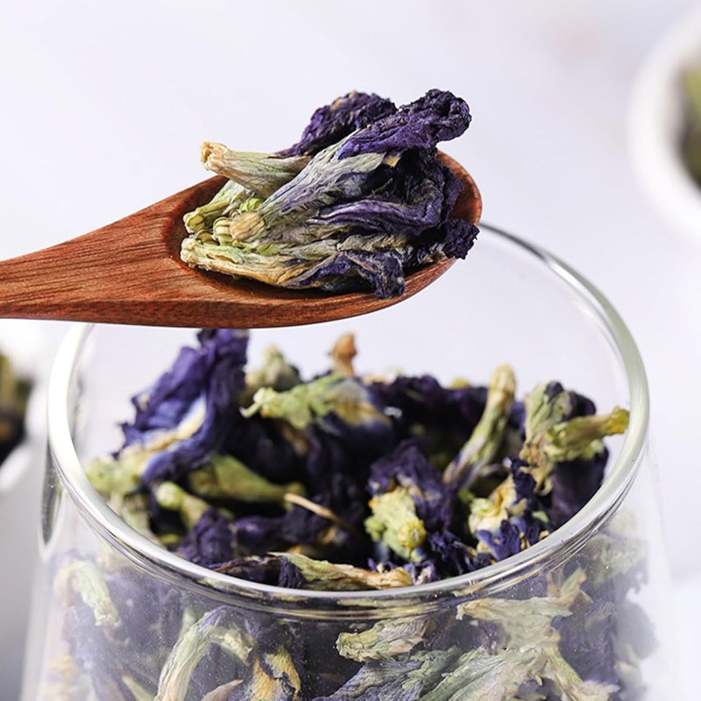 SXETBEAN Butterfly Pea Flower Tea | 3.5oz/100g Pure Dried Butterfly Pea Flowers for Teas, Coolers, Cocktails | No Sugar