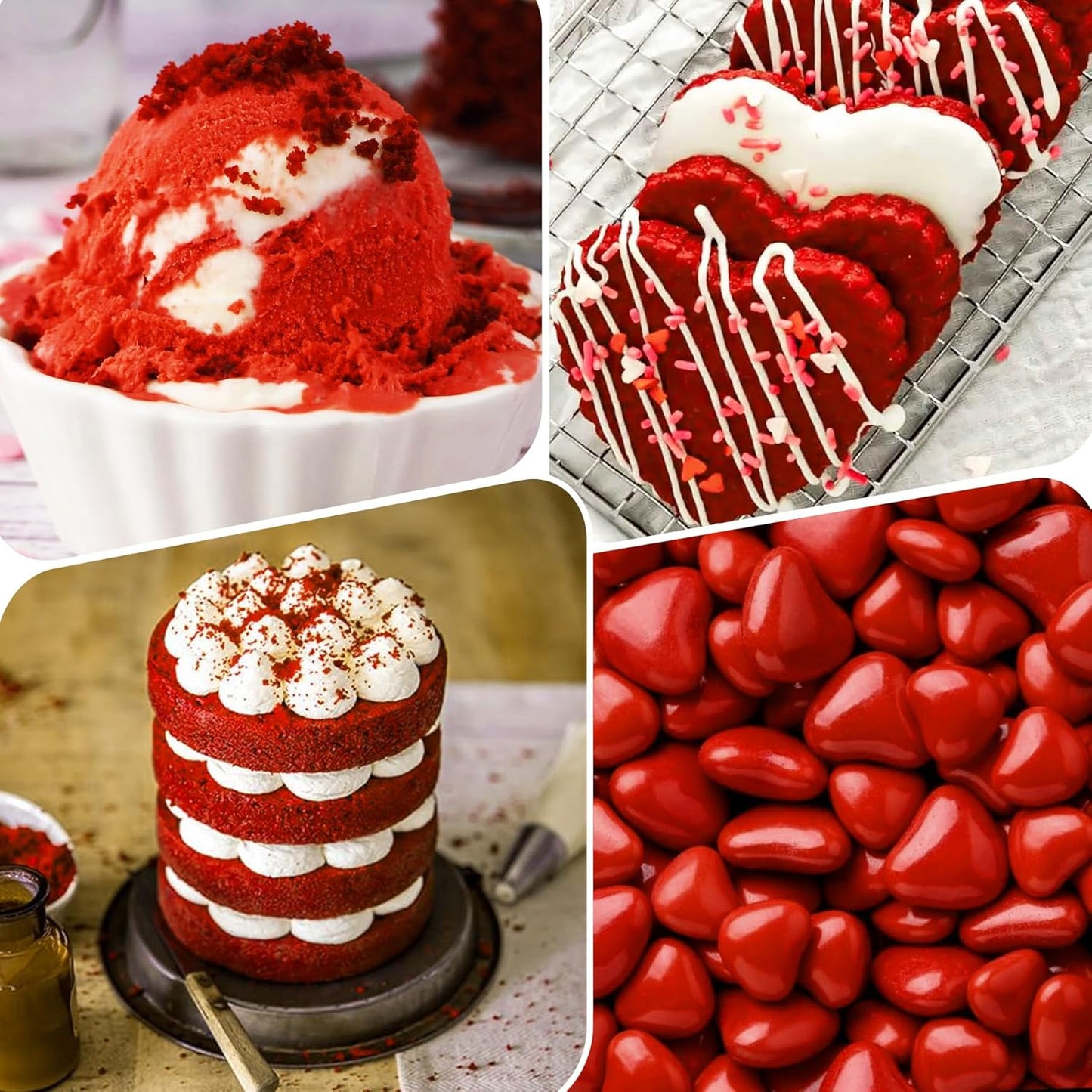 Food Coloring Gel - Vibrant Color Gel Food Coloring for Cake Decorating, Baking, Easter Egg, Icing - Tasteless Food Color Dye for Fondant, Cooking, Slime, Airbrush (Red velvet, 5.3oz)