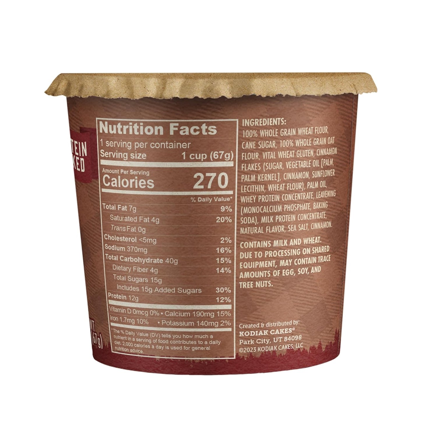 Kodiak Cakes Minute Muffins, Cinnamon Roll, 2.36 Oz (Pack of 12)