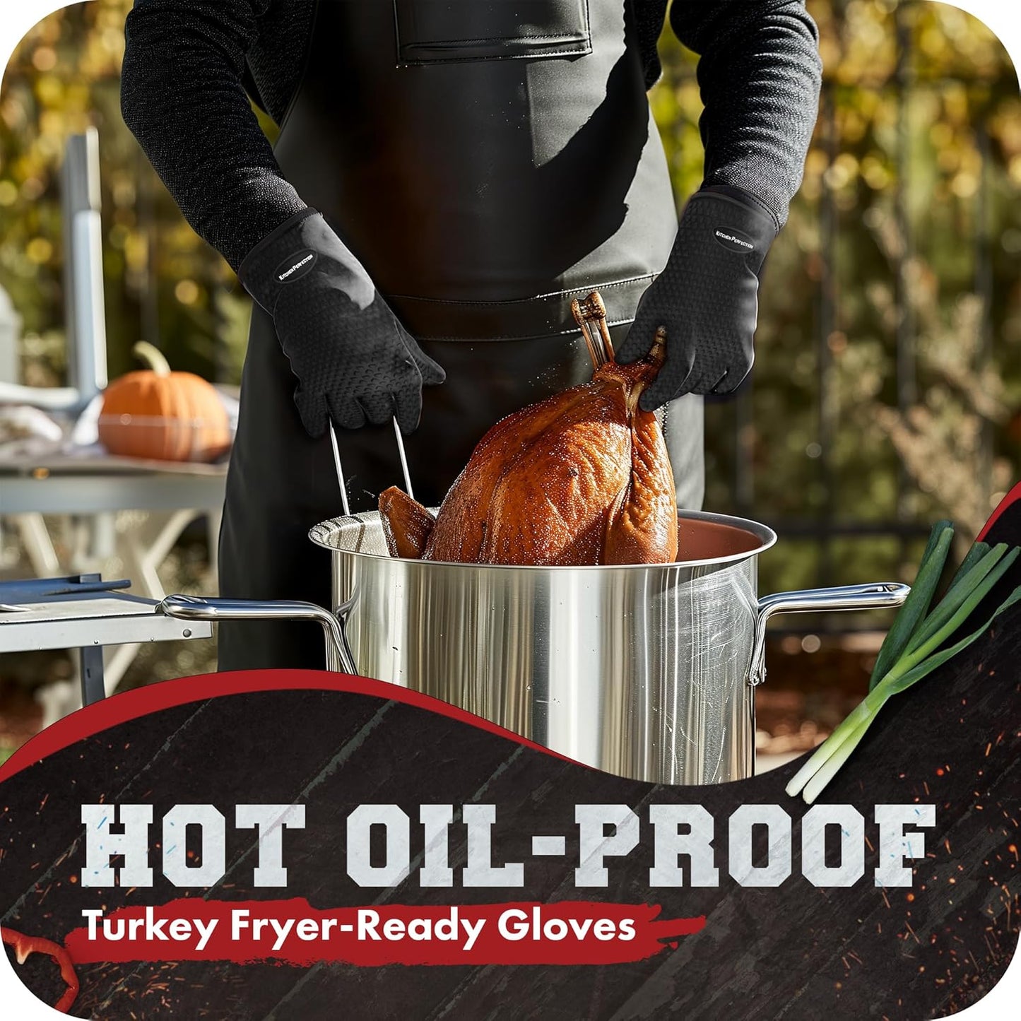 KITCHEN PERFECTION Silicone Smoker Oven Gloves -Extreme Heat Resistant BBQ Gloves -Handle Hot Food Right on Your Smoker Grill Fryer Pit|Waterproof Oven Mitts Grill Gloves |Superior Value Set+3 Bonuses
