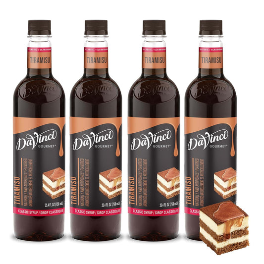 DaVinci Gourmet Classic Tiramisu Syrup, 25.4 Fluid Ounces (Pack of 4)