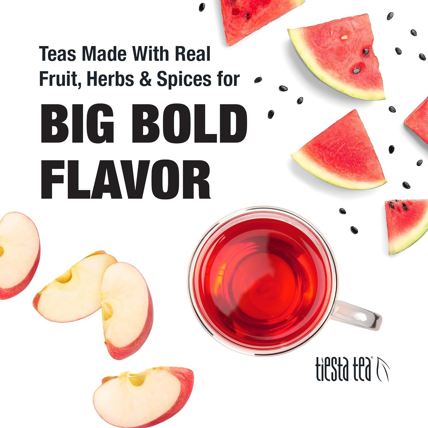 Tiesta Tea - Chunky Watermelon, Loose Leaf, Sweet Watermelon Herbal Tea, Premium Non-Caffeinated Fruit Blend, Makes Hot or Iced & Brews Up to 50 Cups, 5oz Refillable Tin