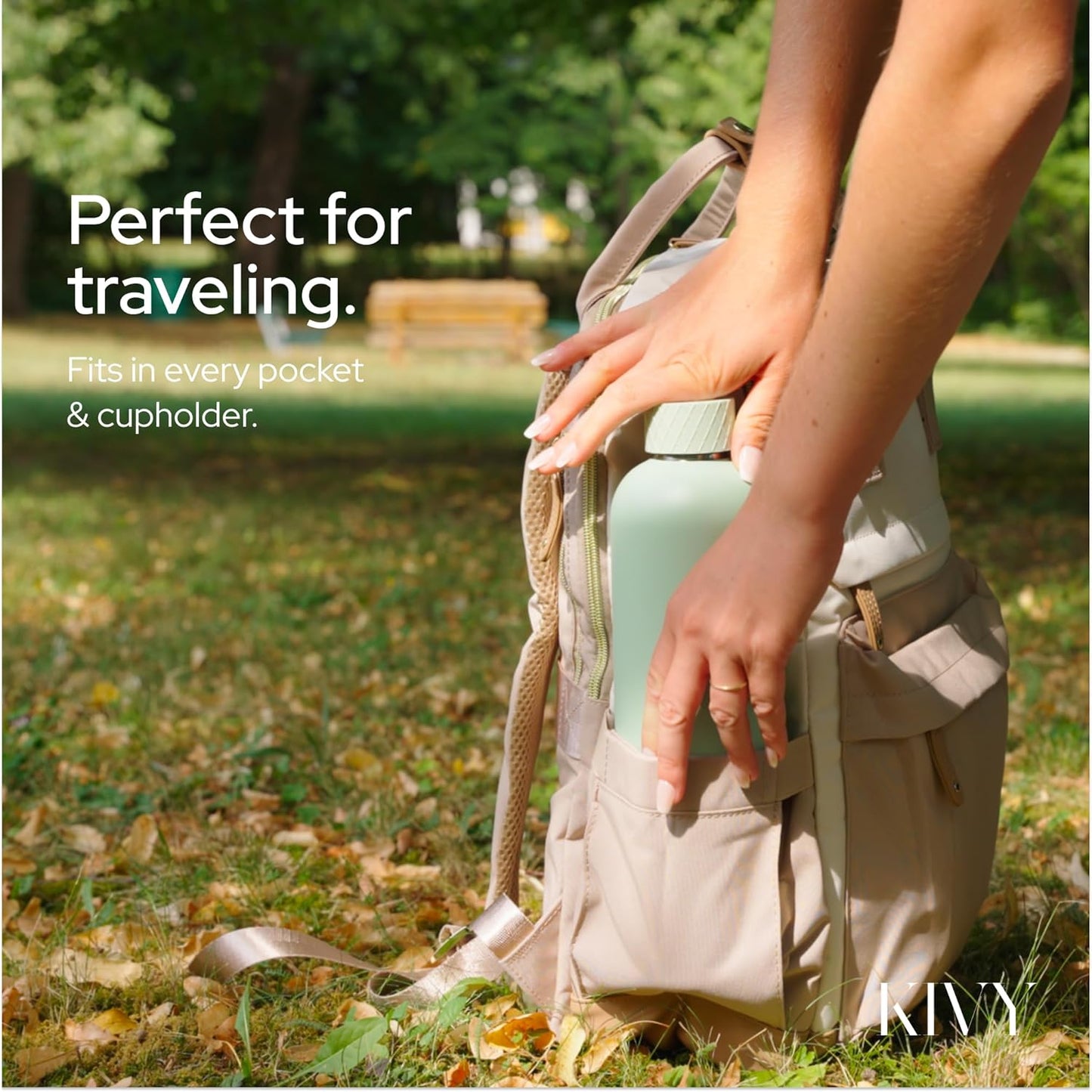 KIVY Insulated Water Bottle 32oz [LEAK PROOF] - Insulated Stainless Steel Water Bottle - Stainless Steel Drinking Water Bottle - Thermo Flask Drinking Bottle - BPA Free Water Bottle