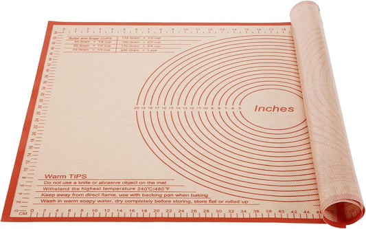 Silicone Pastry Mat 34x26 Inch Nonstick Baking Mats, Kitchen Counter Mat Perfect for Dough, Pastry, Dough Rolling, Kneading Board, Pie Crust, Fondant, Pasta, Pizza Mat