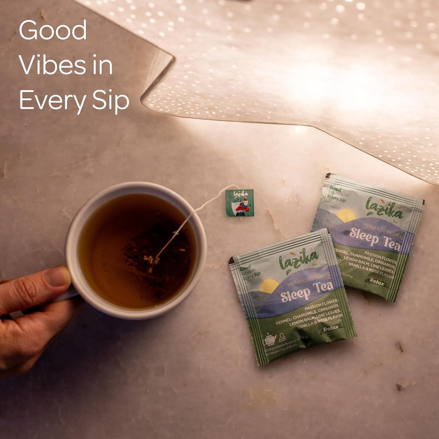 Lazika Herbal Tea Variety Pack with Lovely Presentation Box, 54 Counts, Immune Support Tea Assortment Gift Set, Premium Collection with Pyramid Infuser Bag, Handcrafted