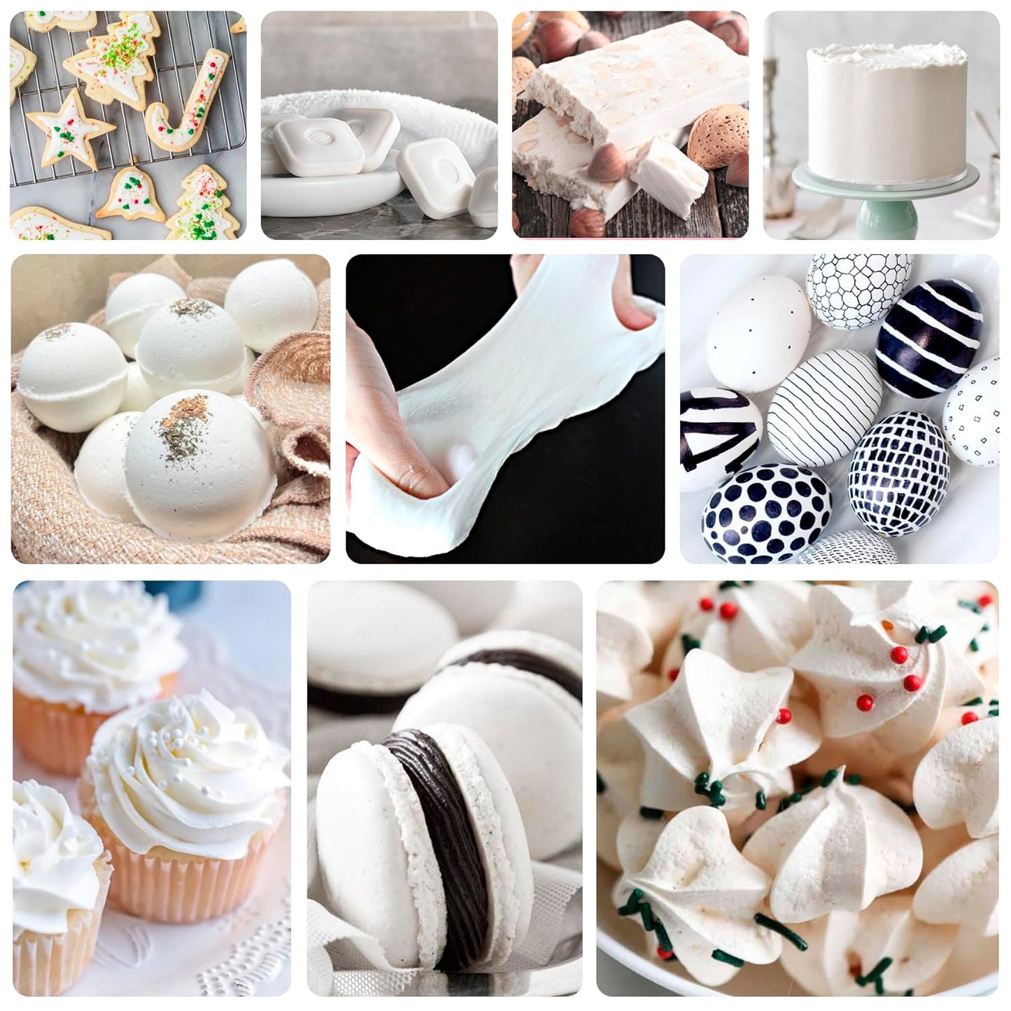 Food Coloring - Vibrant Liquid Icing Food Coloring Set for Baking, Cake Decorating, Easter Egg, Airbrush - Tasteless Food Color Dye for Fondant, Slime, DIY Crafts - 5.5 Fl.oz / 160ml Each (White)