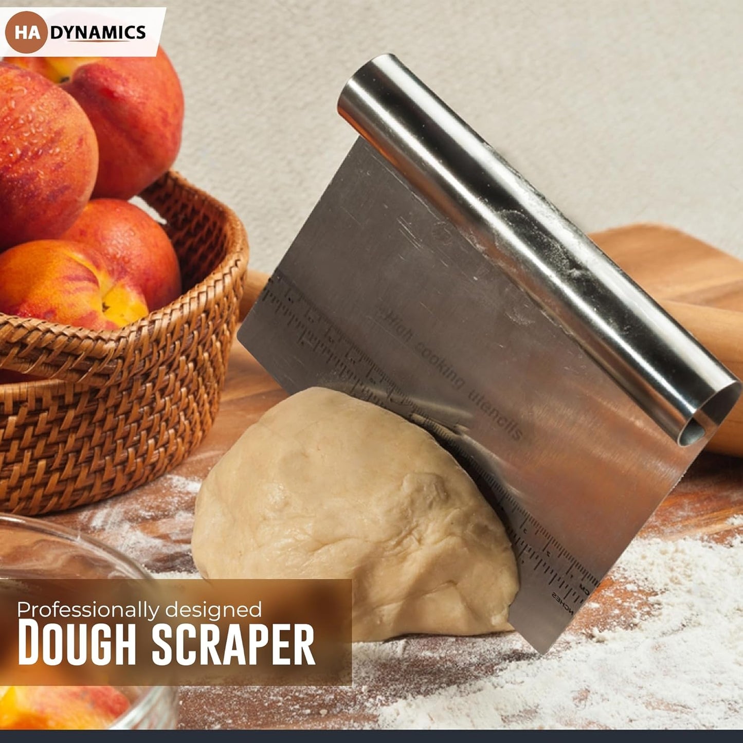 Professional Marble Rolling Pin for Dough - Solid Precise Pizza Dough Roller Marble Rolling Pin for Baking including Silicone Baking Mat, Steel Dough Scraper, Wooden Cradle - Gift for Bakers