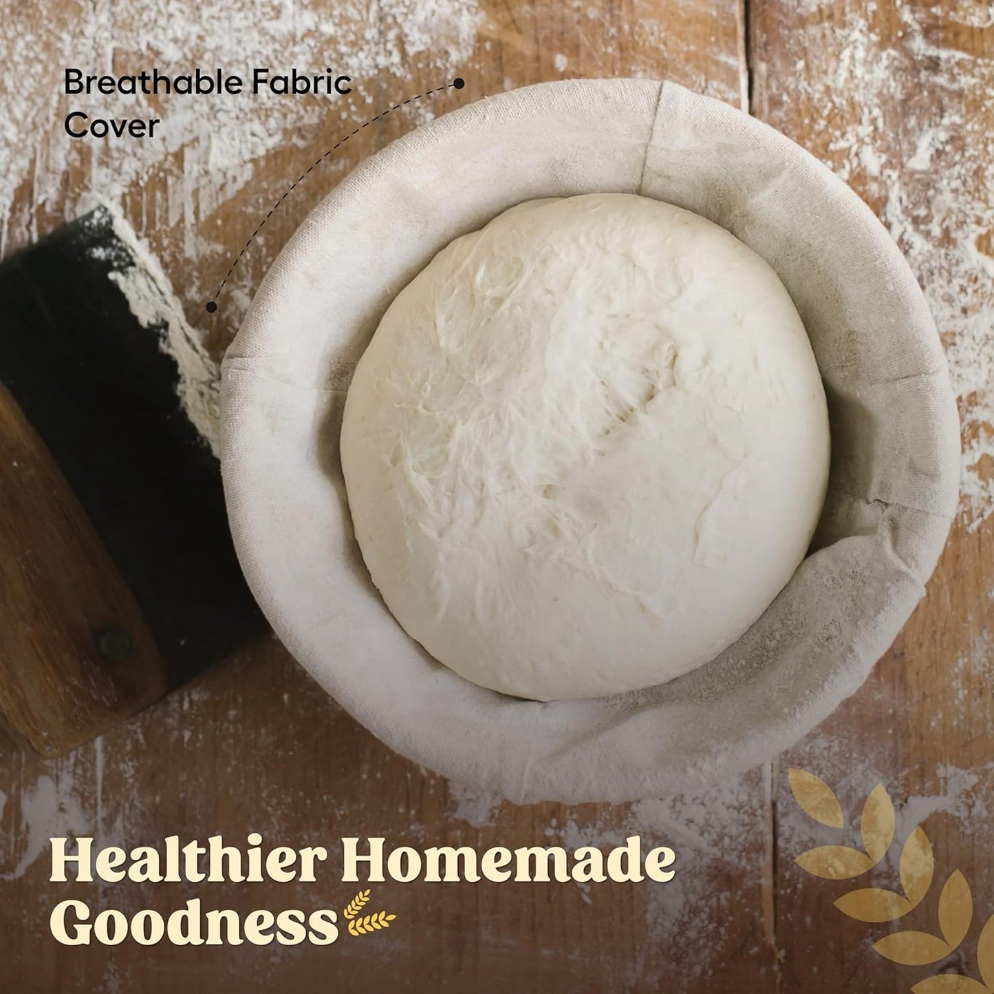 Sourdough Bread Proofing Basket Set – 9 inch Round Oval Banneton Baskets with Bread Lame, Dough Whisk, Scraper & Liners – Bread Making Kit & Sourdough Starter Supplies