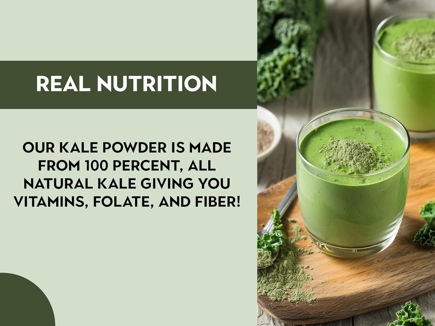 Ancient Roots Kale Powder - All-natural Vegetable Powder, No Sugar Added, No Preservatives, Supports Heart Health, Natural Source of Fiber - 3.5 ounces (20 servings)