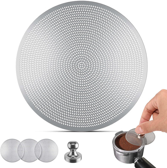 3 Pcs 51mm Espresso Puck Screen - 0.2mm Ultra Thin Espresso Puck, Stainless Steel Reusable Coffee Filter, Compatible with 51mm CASABREWS/Delonghi Decica Portafilter Basket