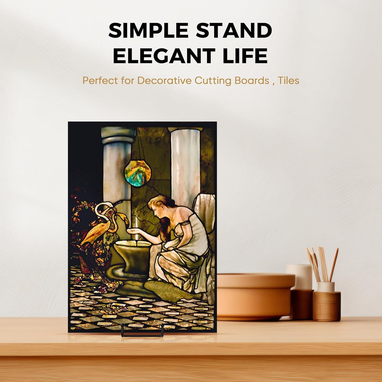 TR-LIFE 14 Inch Heavy Duty Plate Stand (2 Pack) - Metal Display Easel for Large Plates, Platters, Picture Frames, Signs, and Posters