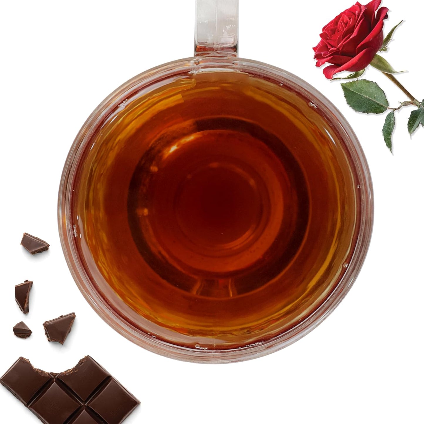 BREWIX, Chocolate Rose Loose Black Tea, (50+ Cups, 3.53oz/100g) | Valentine's | Dessert tea