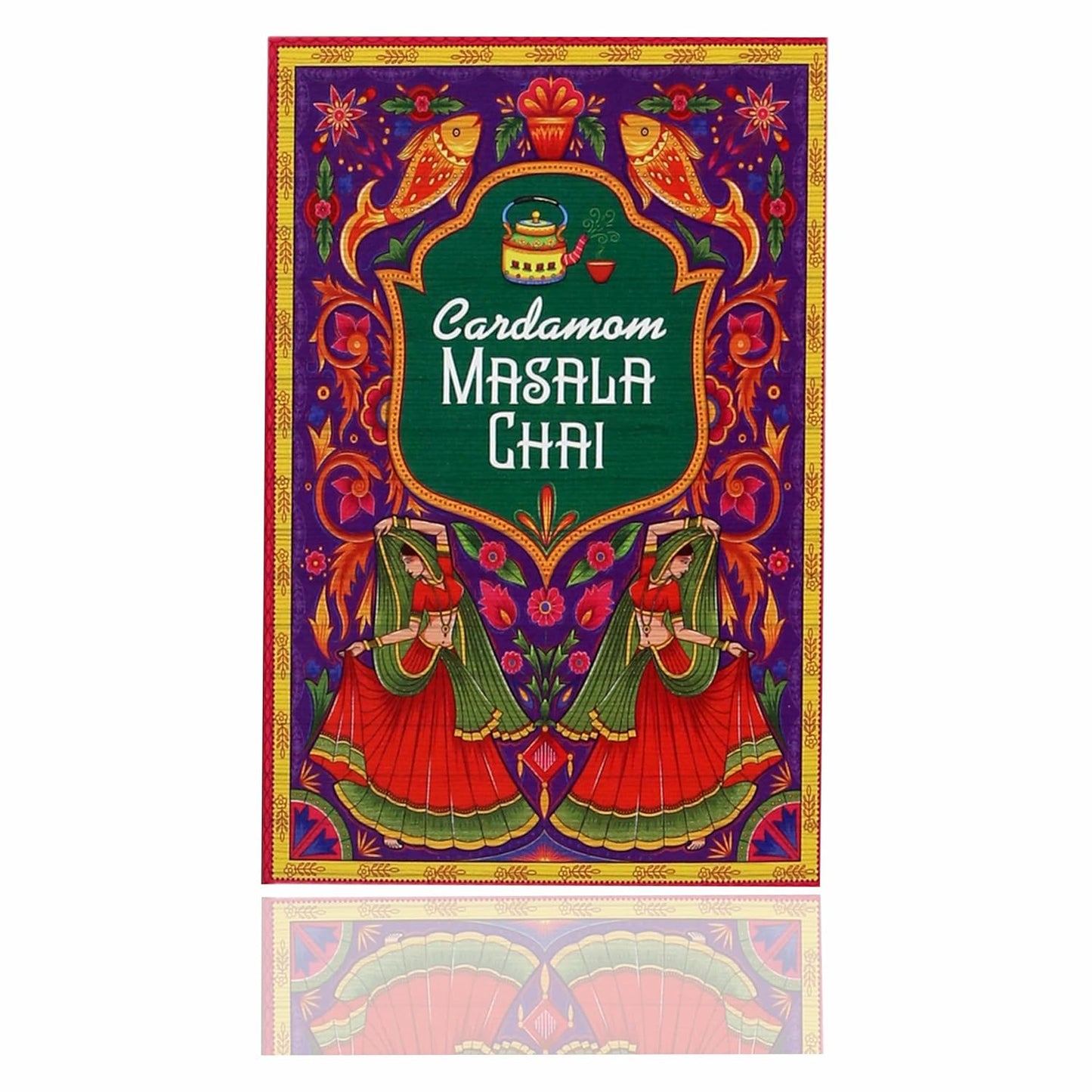 Sancha Tea Boutique, India Chai Collection Gift Box, Assorted Indian Masala Chai Teas, Cardamom/Ginger/Tulsi/Saffron, Variety Pack of 4 Loose Leaf Teas, 50g Each