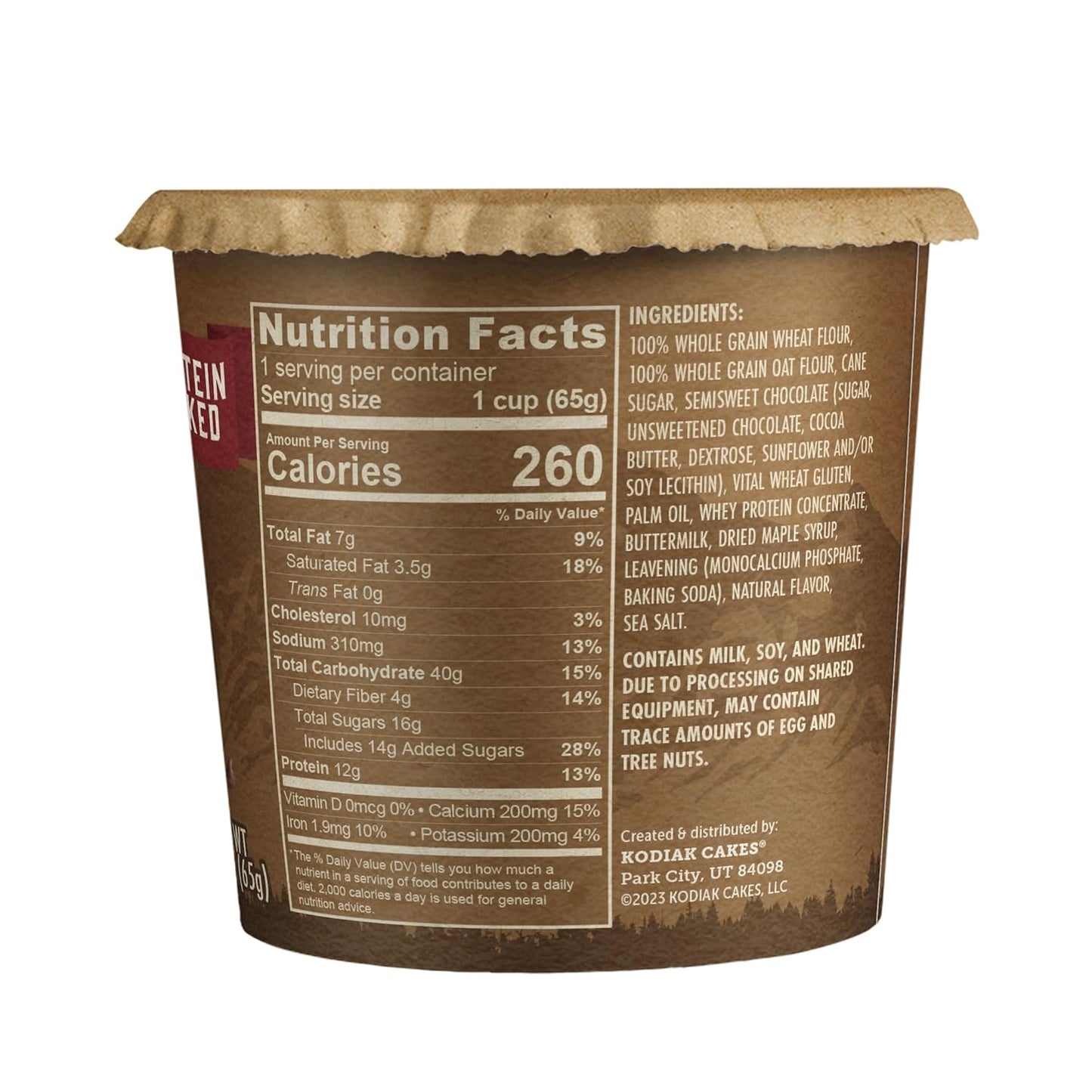 Kodiak Cakes Pancake On The Go, Chocolate Chip & Maple, 2.29 Oz (Pack Of 12)