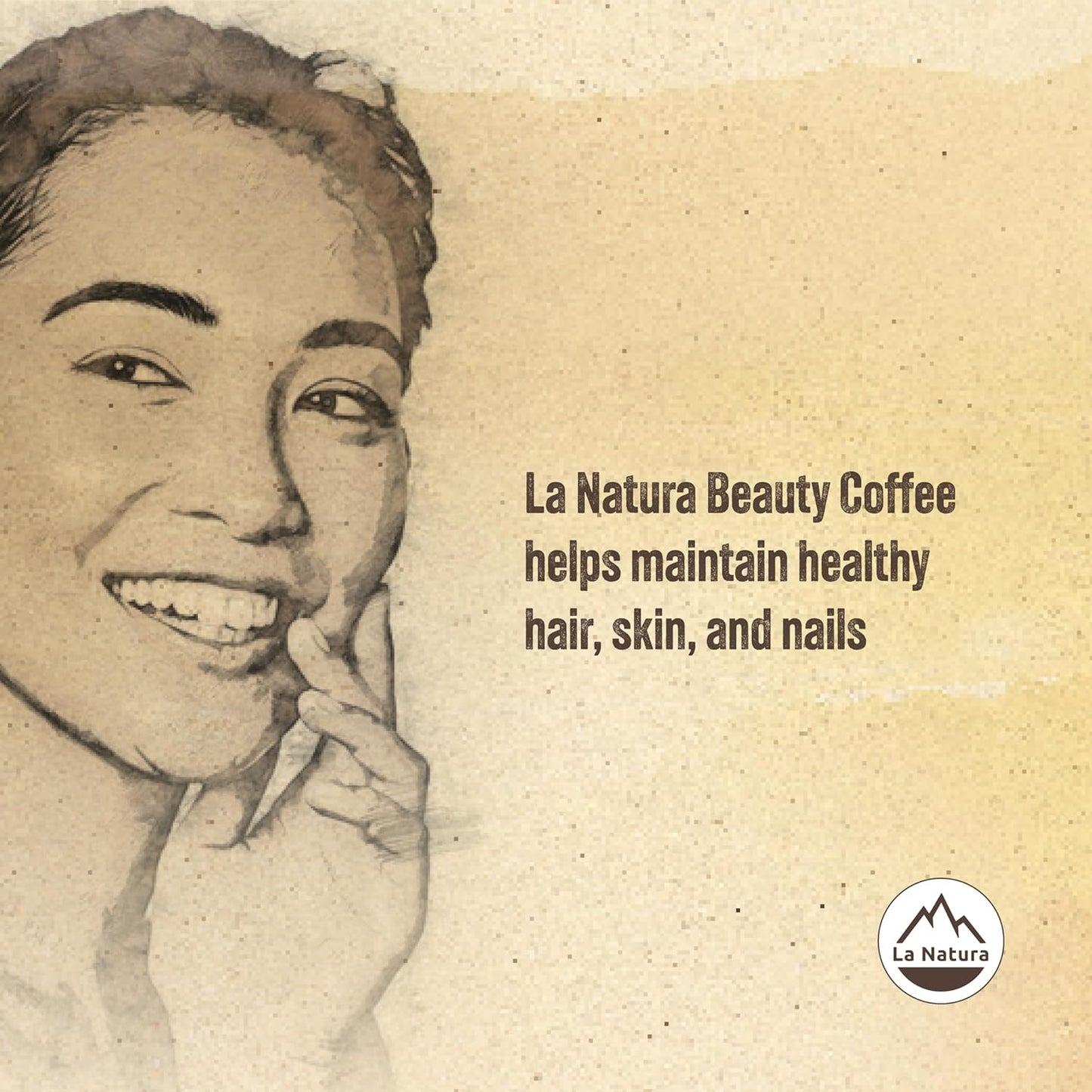 La Natura Lifestyle Beauty Coffee Pods - Espresso Roast European-Style with Biotin, Zinc & Selenium for Hair, Skin & Nails Health - Compostable Nespresso Original Line Compatible Capsules - Pack of 10