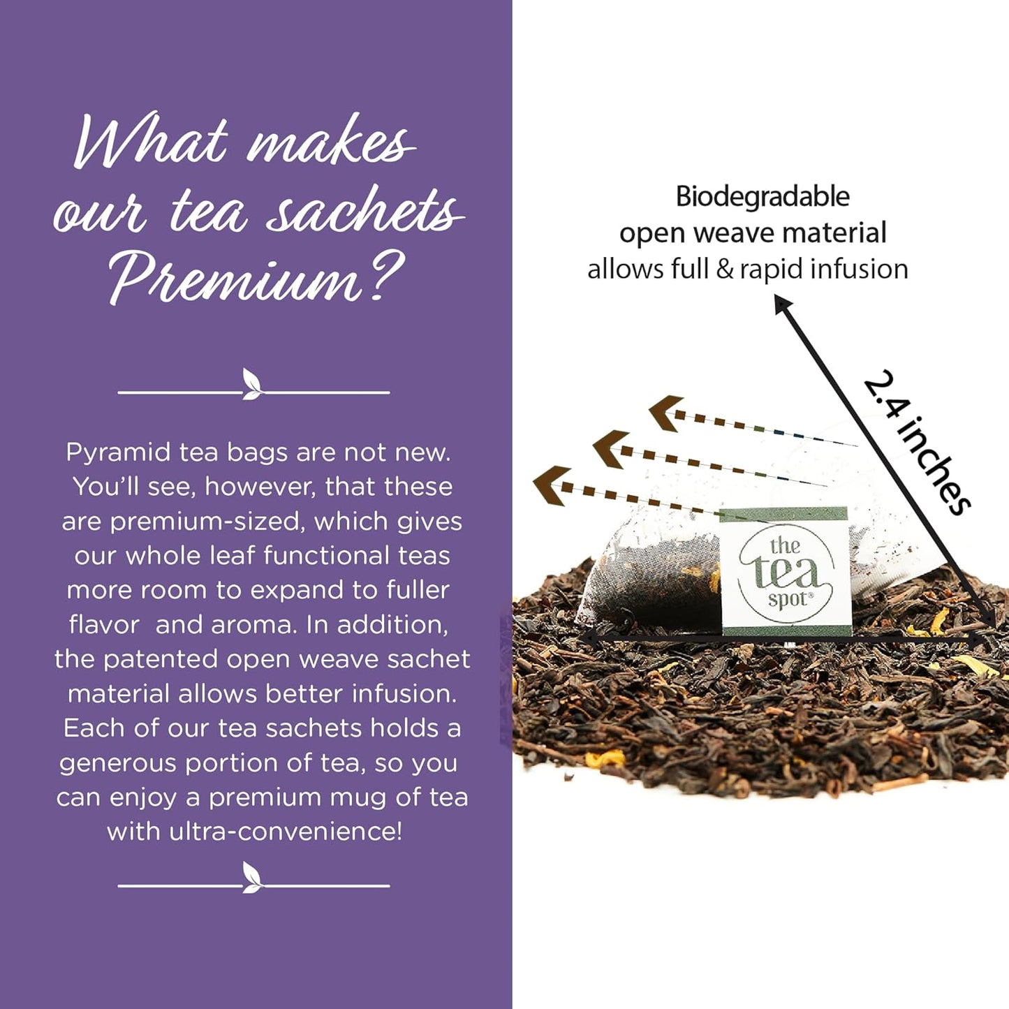 The Tea Spot Bolder Breakfast Tea with Dark Chocolate Flavoring | Blend of Black Tea, Pu’erh Tea, Calendula Flowers, Sunflower Petals, and Chocolate Flavoring | 15 Tea Bags