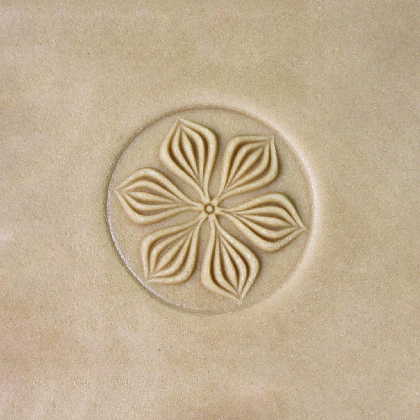 Wood Cookie Stamp, 2.5 Inch (Flower Petals CS-002)