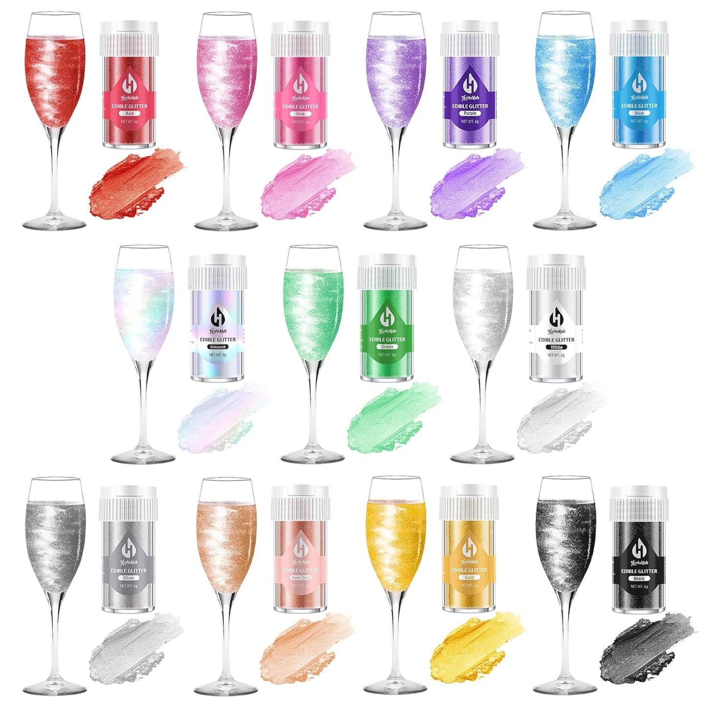 Green Edible Glitter for Cocktails - 6g Green Luster Dust Edible Drink Glitter Food Grade Metallic Shimmer Powder Sprinkles for Beverage Cake Chocolate Candy