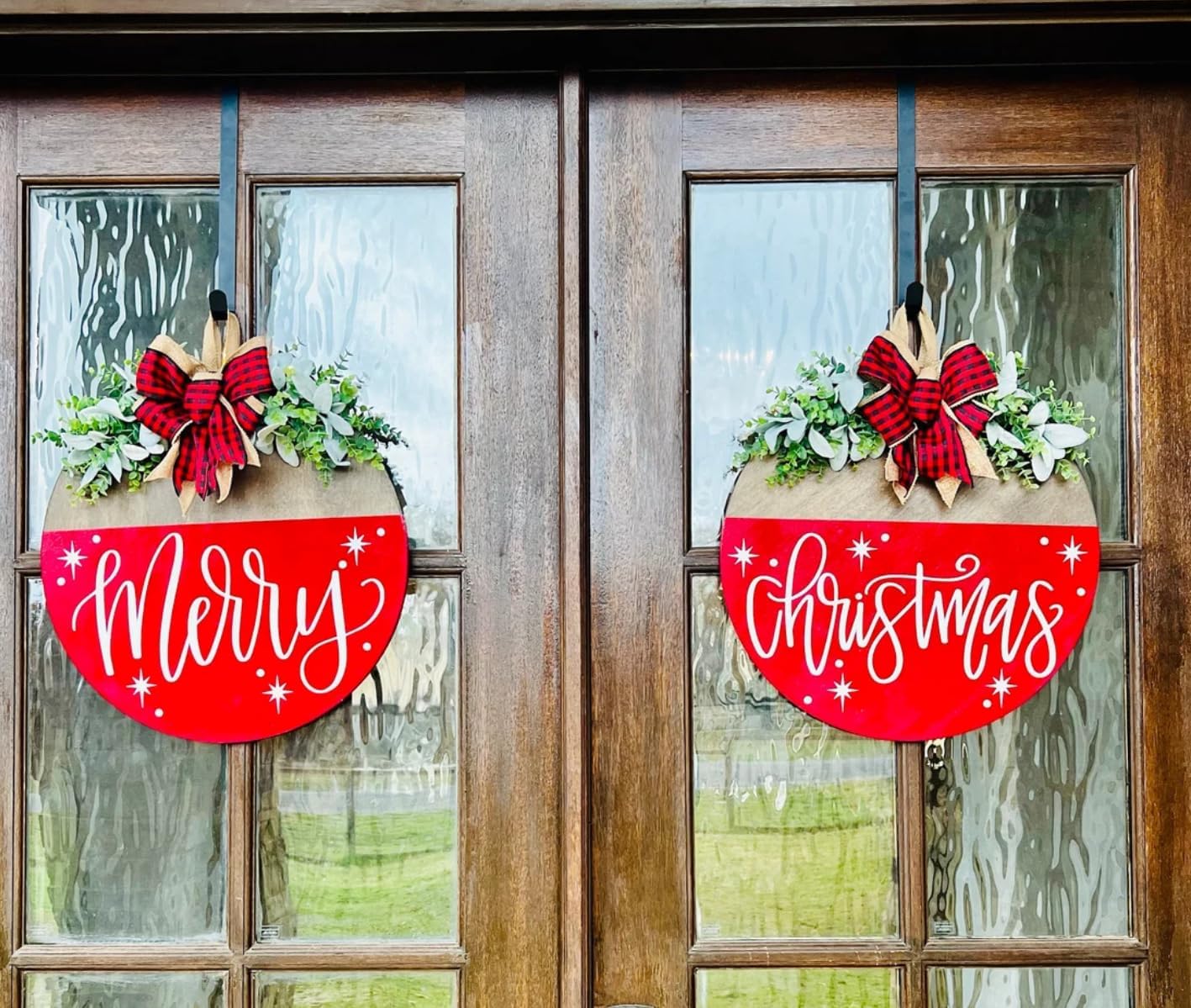 Large Christmas Stencils 12” Christmas Stencil for Painting on Wood Holiday Stencils for Crafts Reusable Merry Christmas Drawing Templates for Door Hanger Porch Wreath Doormat Decor