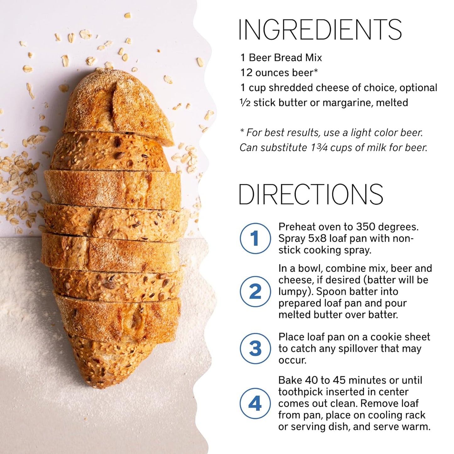 Southern Living Gourmet Beer Bread Mix, Easy-to-Bake Delight, Perfect for Potlucks & Parties, Dessert Bread, 1 Mix