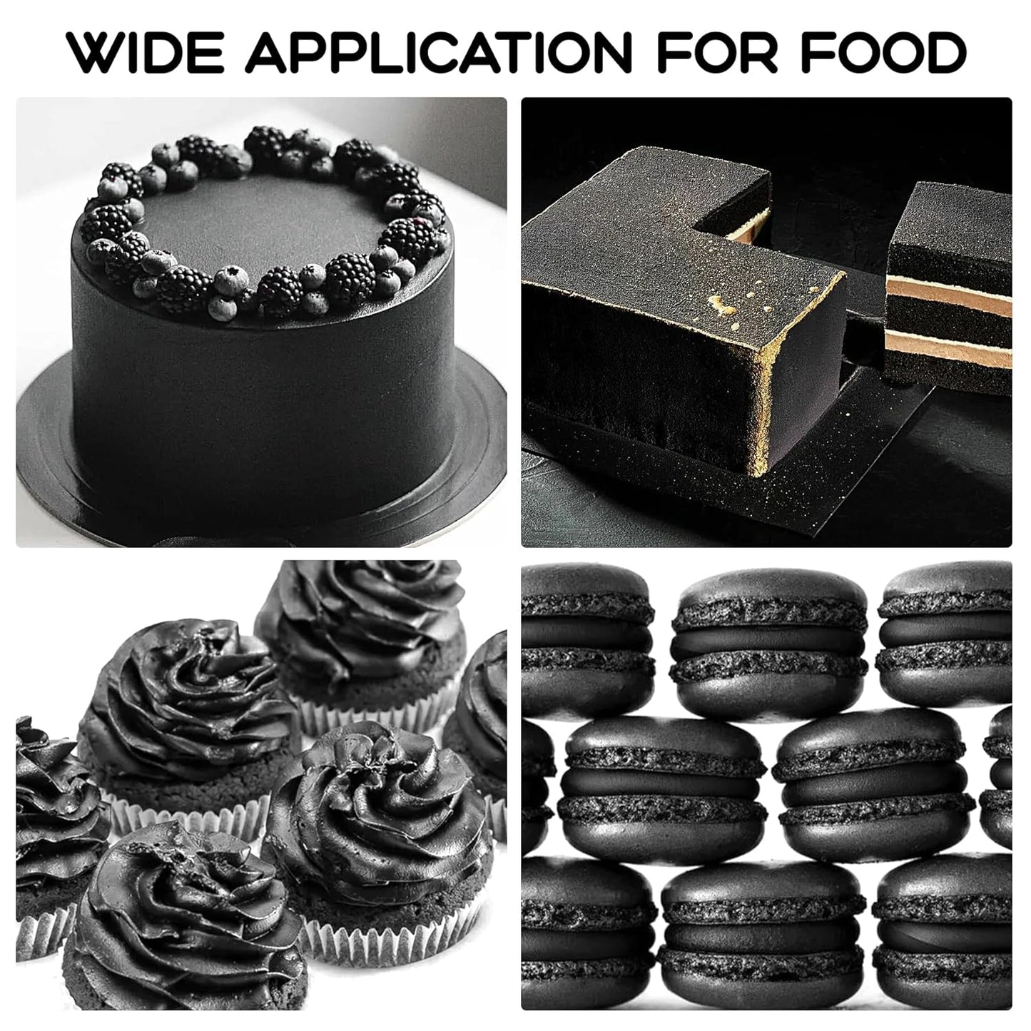 Black Food Coloring Gel 4.5 oz Professional Grade Super Black Food Dye Concentrated Gel Food Coloring for Icing Baking Cake Decorating Fondant Cookie