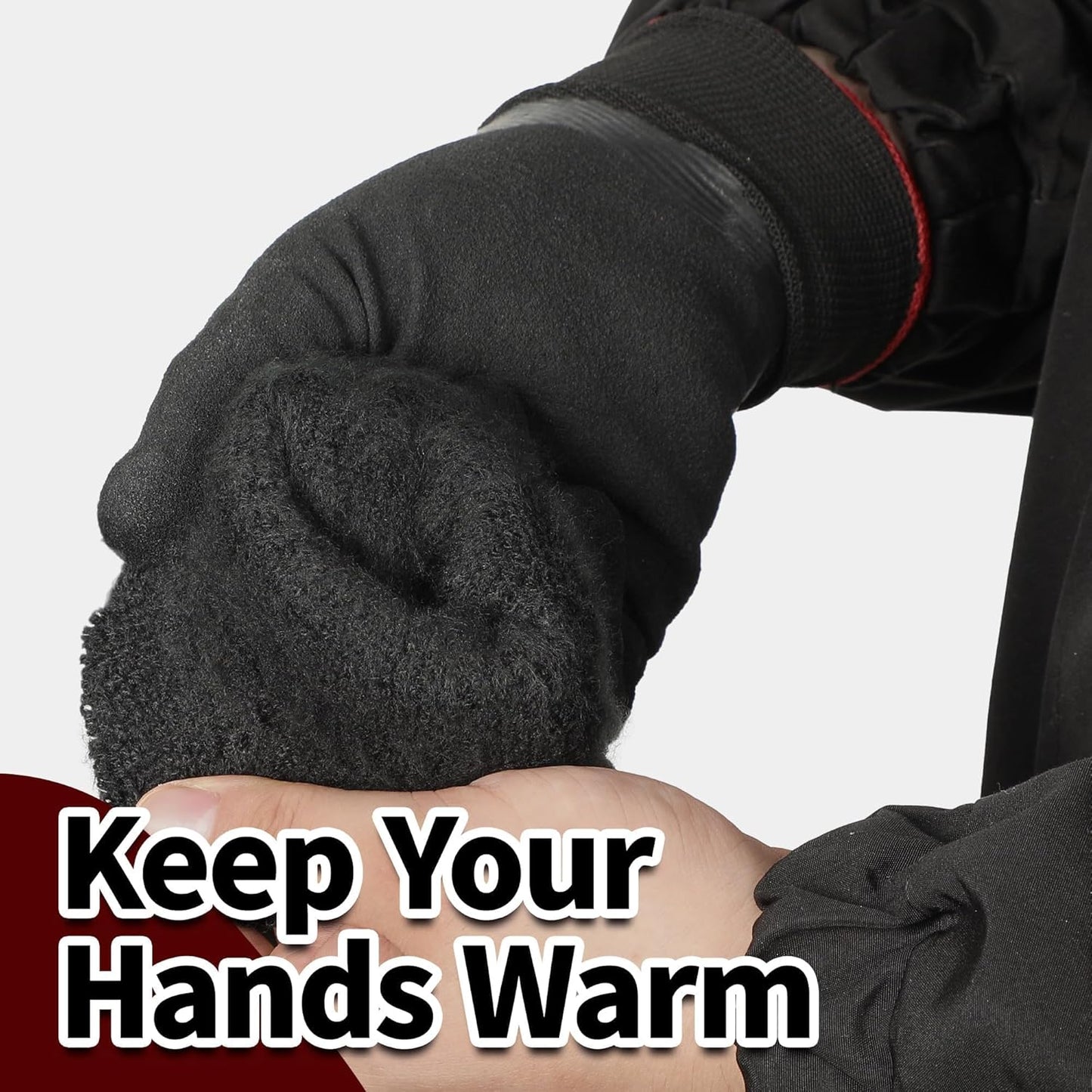 Schwer FreezeGuard Winter Work Gloves, ANSI A2 Cut Resistant Freezer Gloves for Outdoor Cold Weather Keep Hands Warm, Waterproof Gloves for Shoveling Snow, Ice Fishing, XL