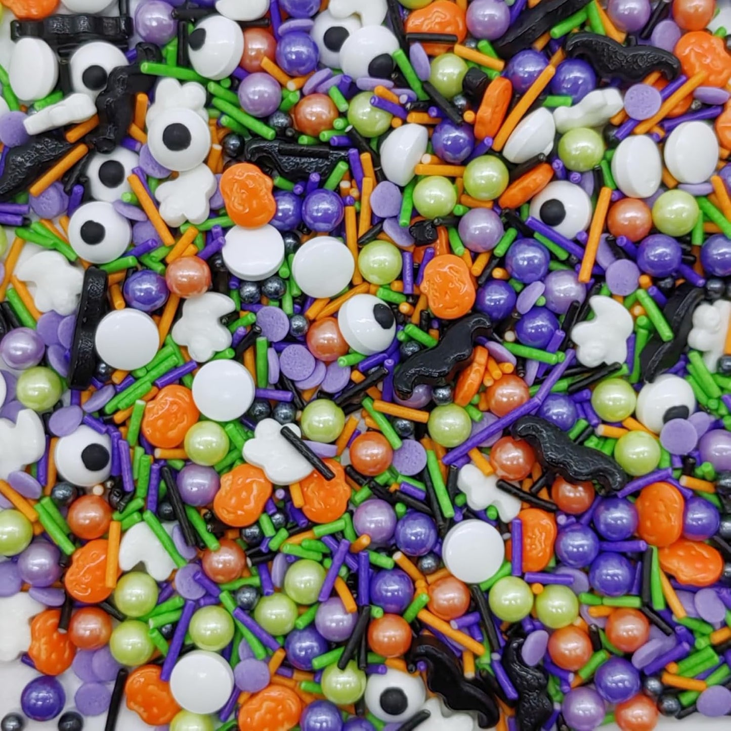 Halloween Sprinkles Ghost & Pumpkin & Eyes Cake Decorations Topper Edible Themed Sprinkles For Cookie Decorating, Chocolate Desserts, Cupcakes, Ice Cream 4.58OZ