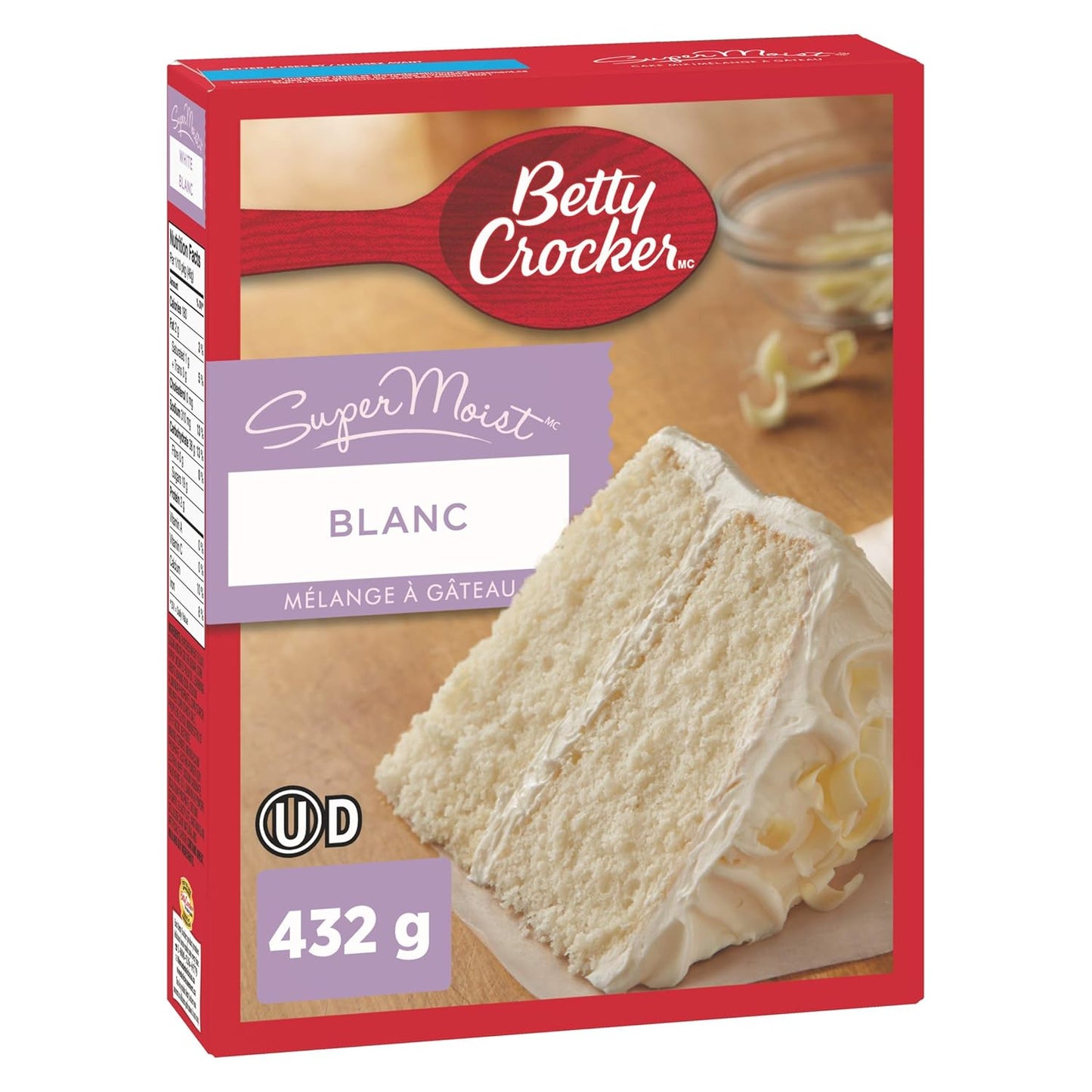 Betty Crocker, SuperMoist White Cake Mix, 461g/16.3oz.